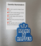 Make It Happen handmade blue fridge magnet with A7 Gentle Reminders card