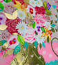 Flowers in Gold Vase - Image 3
