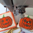 Autumn Halloween Needlepoint Tapestry Kit - DIY Pincushion or Needle Case Gift