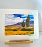 Thank you Vincent, original landscape textile art print 