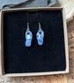 Handmade Drop Earrings, Broken Ceramic, Unique Earrings, Eco Gifts. - Image 1