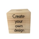 Personalised Wooden Create your own Money Box 