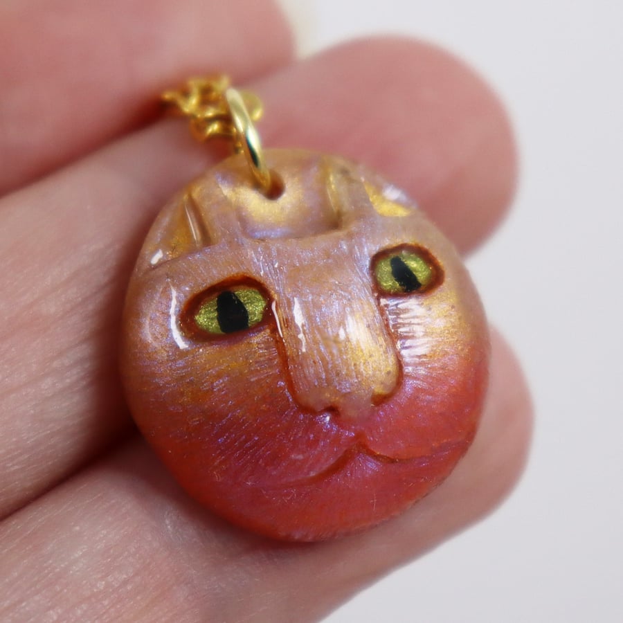 cat pendant, cat necklace