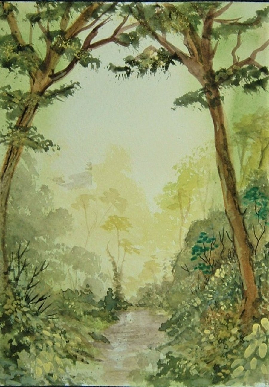 original art watercolour landscape painting ( ref F 158)