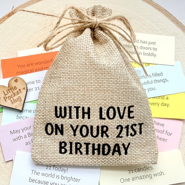 21st Birthday Keepsake Quote Gift, 31 Quotes, Turning 21, Coming of Age Presen