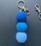 Handmade felt ball keyring or bag charm - Image 2