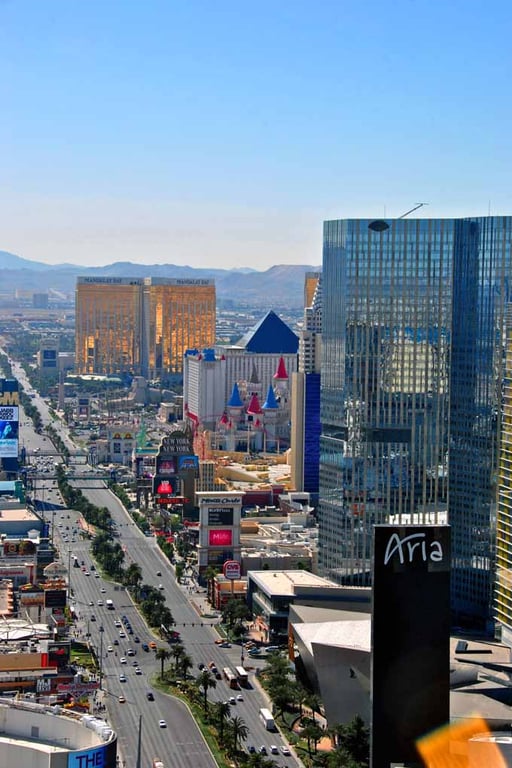 Las Vegas Strip Skyline Cityscape America USA Photograph Print