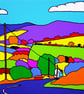 Pen Cerrig, Black Mountains, Wales Btight colourful giclee print - Image 1