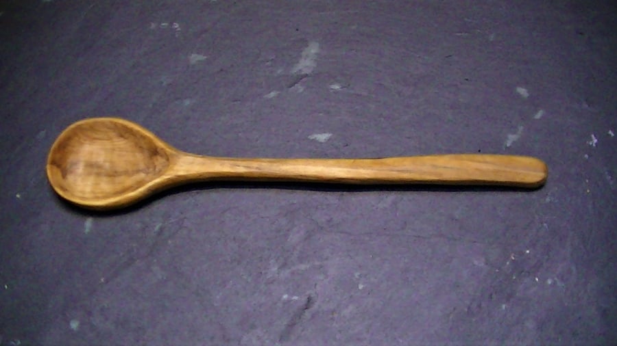 Hand carved Rowanwood baking spoon