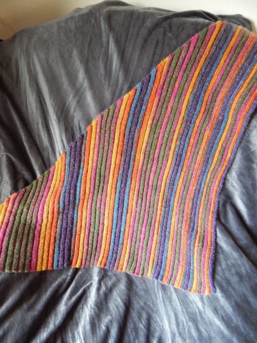 Hand knit lady's shawl