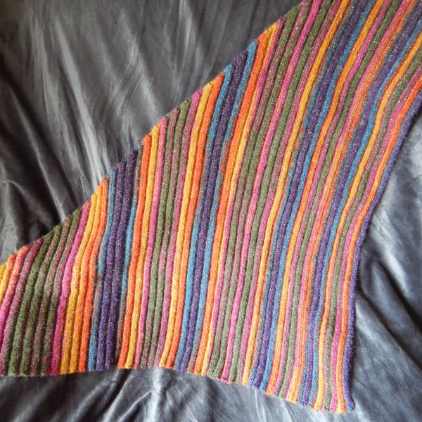 Hand knit lady's shawl