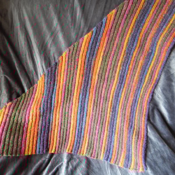 Hand knit lady's shawl