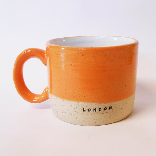 Mug Bright Orange London Ceramic mug.