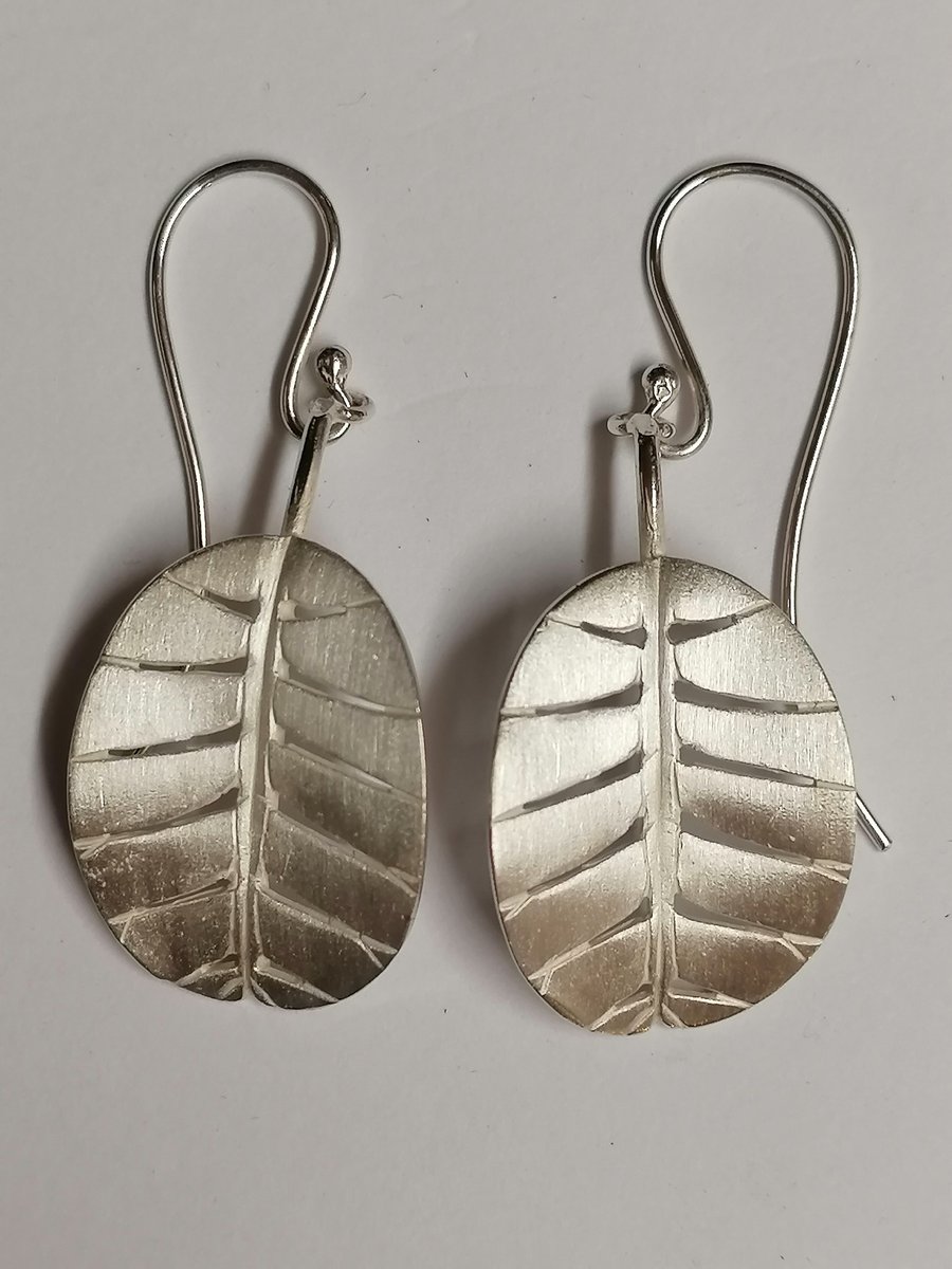 Leaf drops, Cotinus leaf drops hand made from Silver