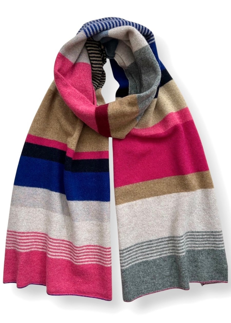 Engineered Stripe Big Scarf
