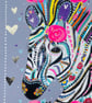 Mixed Media Zebra Art
