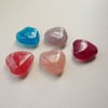 5 Czech Glass Heart Bead Mix