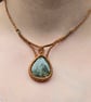 Moss Agate Macrame Gemstone Necklace  - Image 3