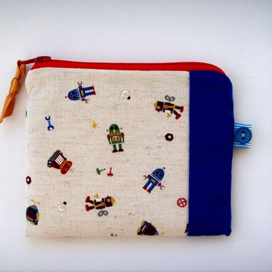    SALE  SALE  SALE    Little robots  coin purse
