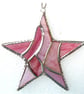 Patchwork Star Suncatcher Stained Glass Pink - Image 3
