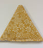  Small Triangular Coin Purse, pouch, gold  cotton - Image 3