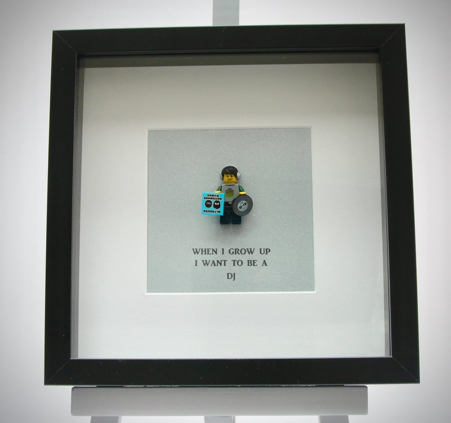 When I grow up I want to be a  DJ  mini Figure frame