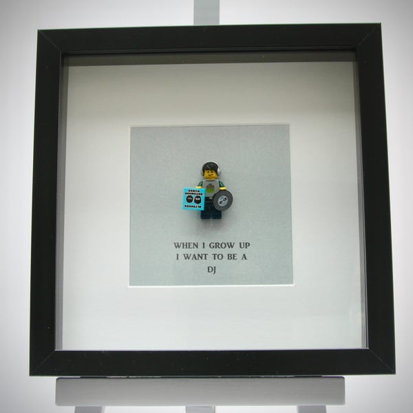 When I grow up I want to be a  DJ  mini Figure frame