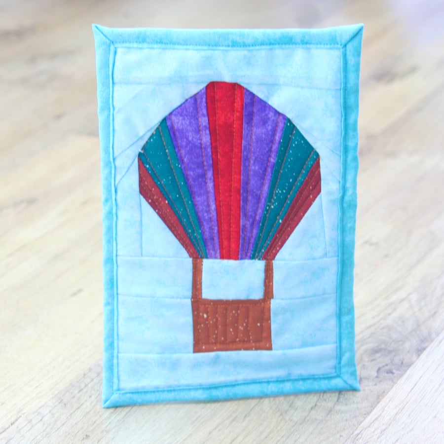 Hot Air Balloon Mug Rug Coaster