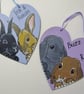 Personalised Large Hanging Decorative Heart with 2 Animals (Rabbit, Dog, etc)  - Image 2