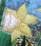 Daffodil Pattern Art Quilt Wall Hanging - Image 3