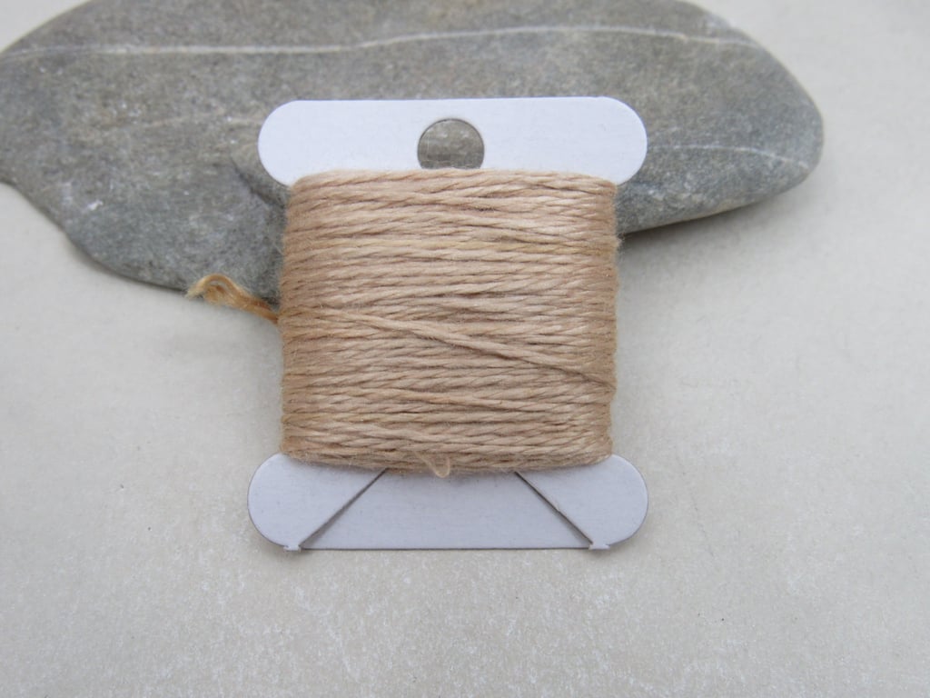 15m Natural Dye Birch Brown Pure Silk Embroidery Thread