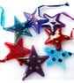 Star Fused Glass Hanging Decoration 8cm Dichroic decoration - Image 10