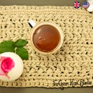 Crochet pattern - Velia Placemat, Eco-Friendly PDF Pattern, US & UK Terms