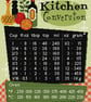 020B - Retro Kitchen Measures Conversion Chart Blackboard Cross Stitch Pattern - Image 3