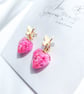 Dried Flower Heart Earrings - Image 2