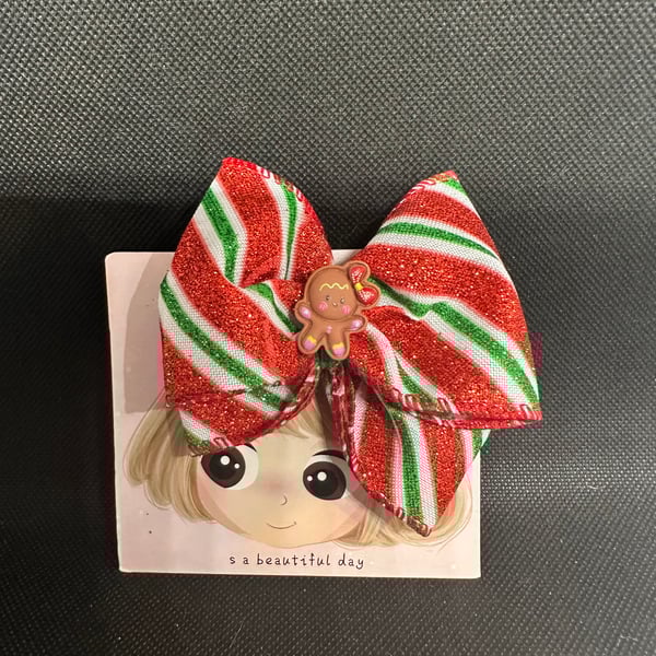 Christmas themes Hair Bows –  Alligator Clip Design