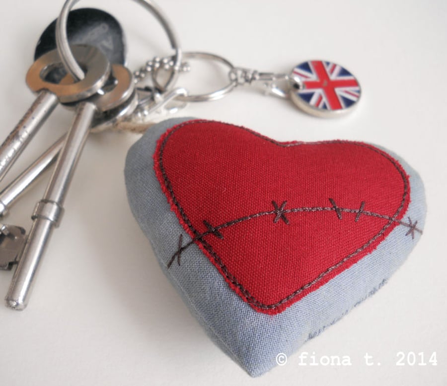 embroidered zombie heart