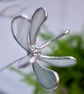 Stained Glass Flower - Handmade 3D Honeysuckle - Silver Finish - Image 3