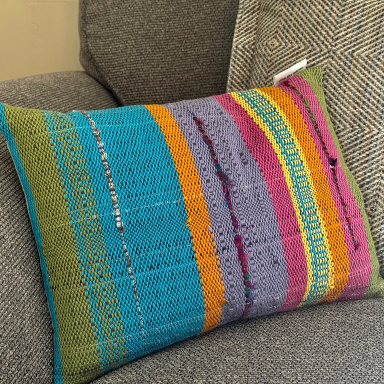 Handwoven 'Autumn Sunset' Cushion