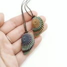 Hand woven Shell necklace - Micro macrame necklace 