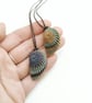 Ammonite shell necklace - Micro macrame necklace 