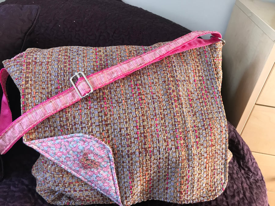 Courier Bag - The “Emily” - woven multicoloured 