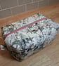 Boxed toiletry bag with pink cream and green florals - Image 2