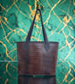 Coconut shell Croc Leather Tote Bag – Handmade Luxury Leather Handbag 