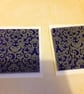 Cobalt Blue Screen Printed Glass Coasters - Image 2