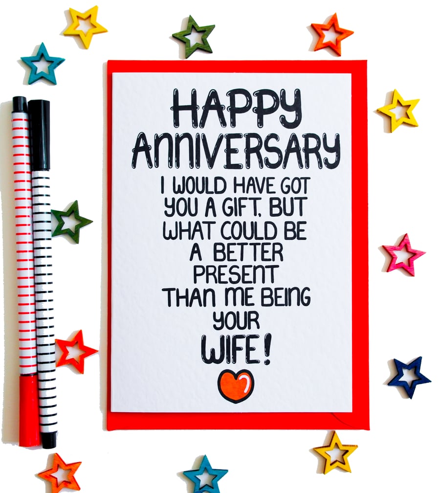 Funny Anniversary Card Happy Anniversary for Husband Rude Unisex Anniversary