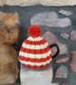 Small Tea Cosy for 2 Cup Tea Pot, Cornish Style, Hand Knitted - Image 1