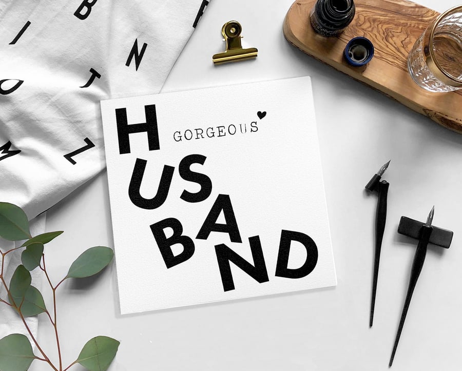 HUSBAND WIFE Birthday card - Blank card