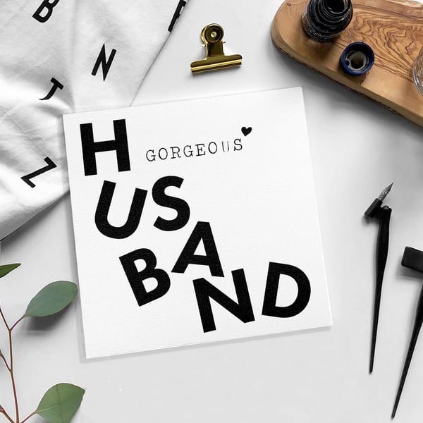 HUSBAND WIFE Birthday card - Blank card