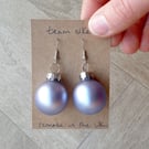 Frosted Lilac Bauble Earrings